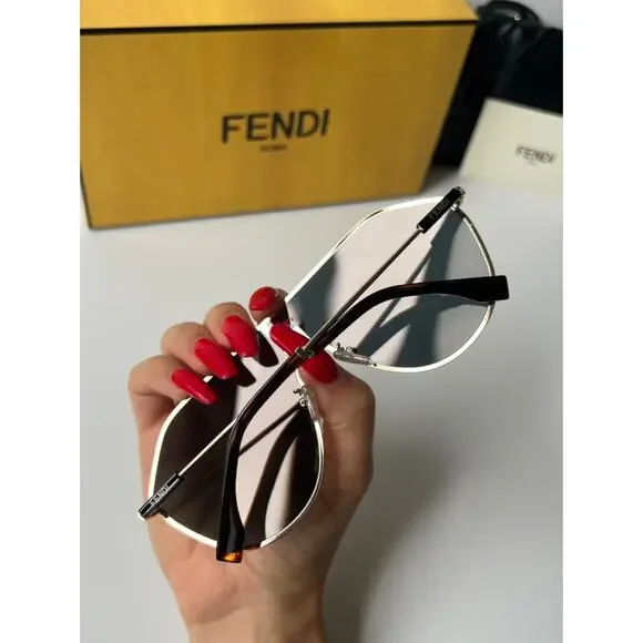 NEW Fendi FE40080U Match Rose Gold Mirrored Sunglasses